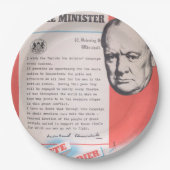 Winston Churchill, Reprint van Brits WW2 poster. Papieren Bordje (Voorkant)