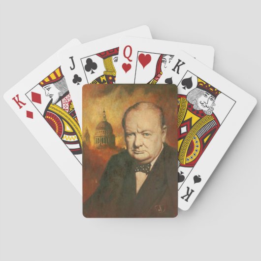 Winston Churchill-speelkaarten Pokerkaarten (Achterkant)