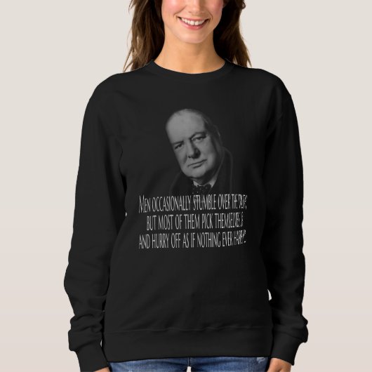Winston Churchill Stumble Over Waarheid Trui (Voorkant)