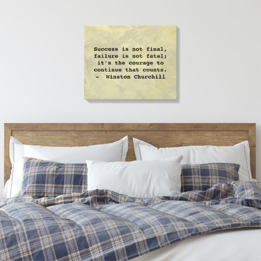 Winston Churchill succes citaat Canvas Afdruk (Insitu (Slaapkamer))