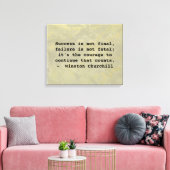 Winston Churchill succes citaat Canvas Afdruk (Insitu (Woonkamer))