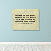 Winston Churchill succes citaat Canvas Afdruk (Insitu (Houten vloer))