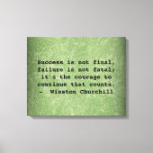 Winston Churchill succes citaat Canvas Afdruk (Voorkant)