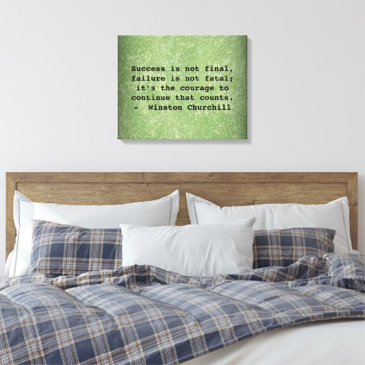 Winston Churchill succes citaat Canvas Afdruk (Insitu (Slaapkamer))