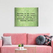 Winston Churchill succes citaat Canvas Afdruk (Insitu (Woonkamer))