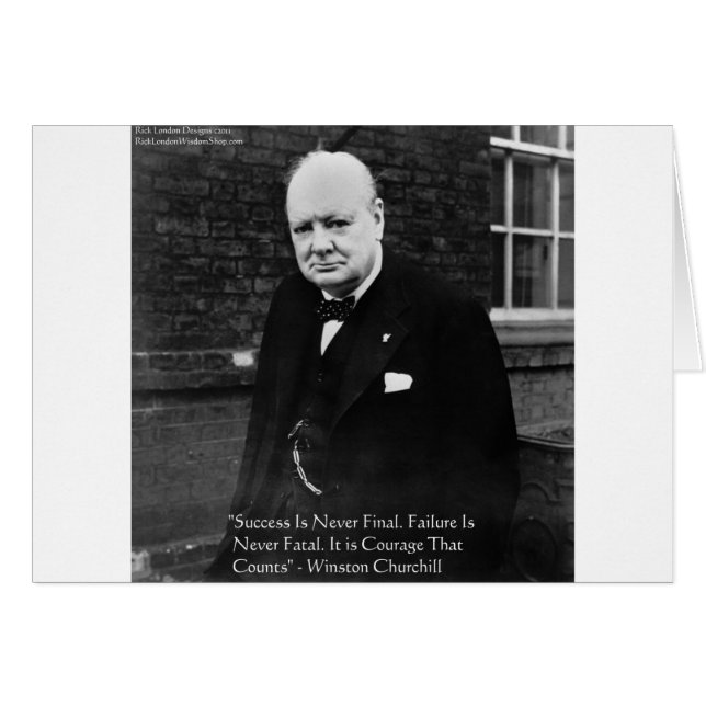 Winston Churchill "Succes is Nooit Definitief" Cad (Voorkant Horizontaal)
