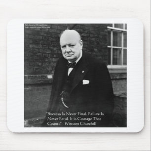 Winston Churchill "Succes is Nooit Definitief" Cad Muismat