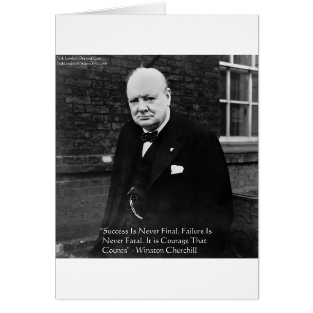 Winston Churchill "Succes nooit definitief" cadeau (Voorkant)