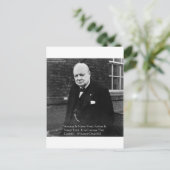 Winston Churchill "Succes nooit definitief" cadeau Briefkaart (Staand voorkant)