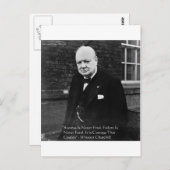 Winston Churchill "Succes nooit definitief" cadeau Briefkaart (Voorkant / Achterkant)