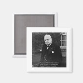 Winston Churchill "Succes nooit definitief" cadeau Magneet (Voorkant / Achterkant)