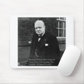 Winston Churchill "Succes nooit definitief" cadeau Muismat (Met muis)