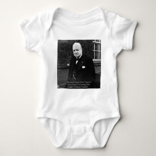 Winston Churchill "Succes nooit definitief" cadeau Romper