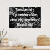 Winston Churchill: Succes Poster (Keuken)