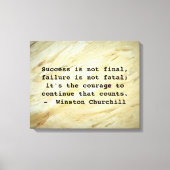 Winston Churchill Succesquote Canvas Afdruk (Voorkant)