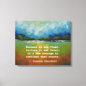 Winston Churchill Succesquote Canvas Afdruk (Voorkant)