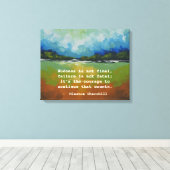 Winston Churchill Succesquote Canvas Afdruk (Insitu (Houten vloer))