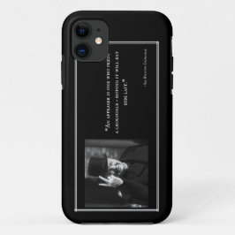 Winston Churchill Telefoon Case - Quote 12 - Zwart