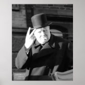 Winston Churchill V Dag V Sign 1945 Poster (Voorkant)