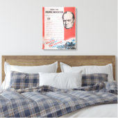 Winston Churchill, Vertegenwoordiger van Brits WW2 Canvas Afdruk (Insitu (Slaapkamer))