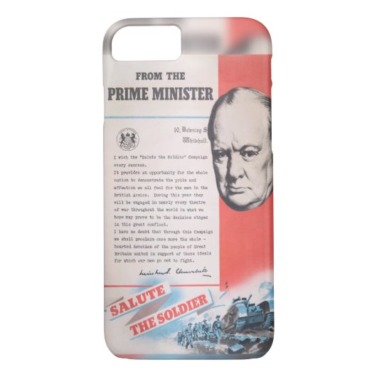 Winston Churchill, Vertegenwoordiger van Brits WW2 Case-Mate iPhone Case (Achterkant)