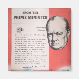 Winston Churchill, Vertegenwoordiger van Brits WW2 Magneet
