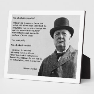 Winston Churchill Victory Fotoplaat