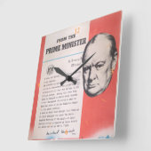 Winston Churchill Vierkante Klok (Hoek)