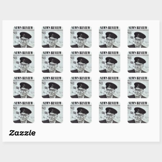 Winston Churchill Vierkante Sticker (Vel)