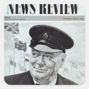 Winston Churchill Vierkante Sticker