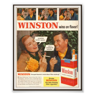  Winston Cigarette Adverteren 1955 Foto Afdruk