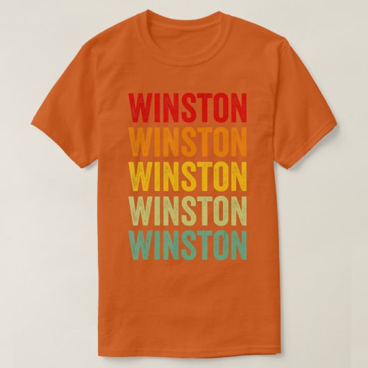 Winston County Mississippi Rainbow Text Design T-shirt (Design voorkant)