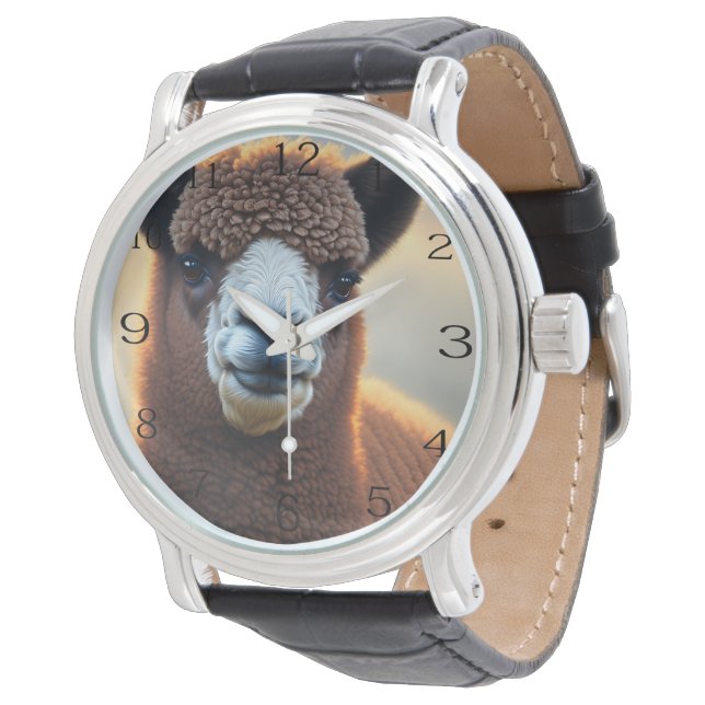 Winston de Wolly Brown Alpaca, Horloge (Gekanteld)