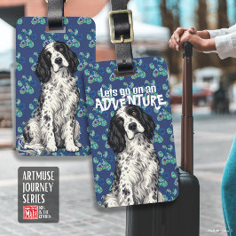 WINSTON Engelse Setter • ArtMuse Journey Serie Bagagelabel