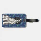 WINSTON Engelse Setter • ArtMuse Journey Serie Bagagelabel (Achterkant horizontaal)