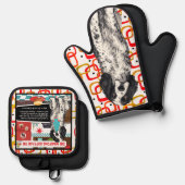 WINSTON Engelse Setter  Ovenwant & Pothouder Pannenlap Set (Voorkant / Achterkant)