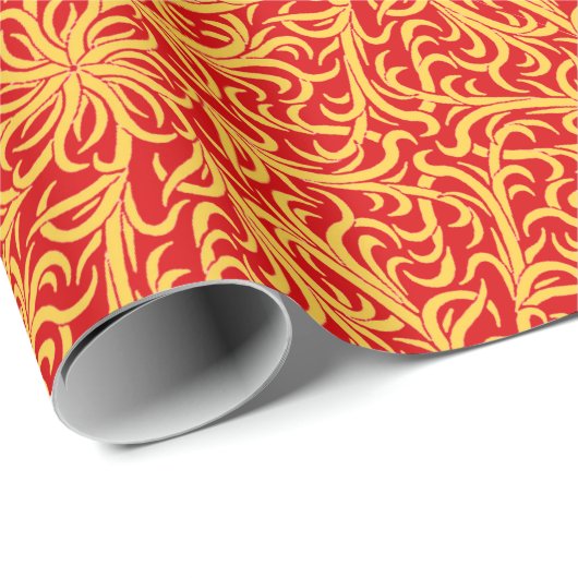 Winston Flame Red Sinaasappel Cadeaupapier (Rol Hoek)