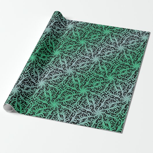 Winston Forest groen en zwart Cadeaupapier (Uitgerold)