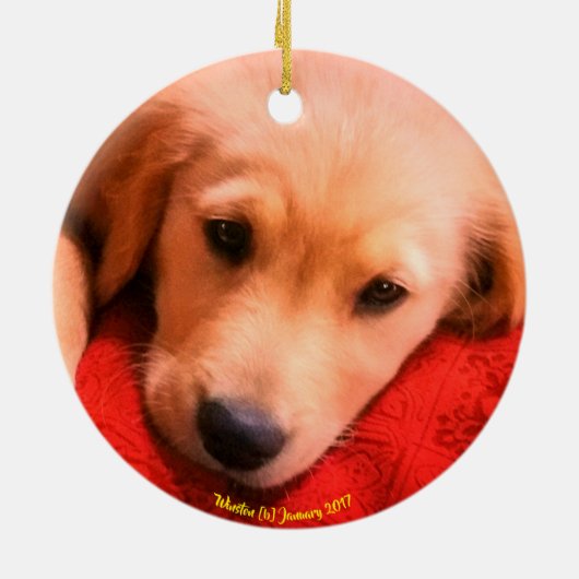 Winston kerstversiering keramisch ornament (Achterkant)