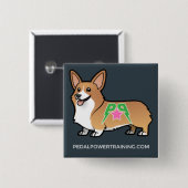 Winston-knop Vierkante Button 5,1 Cm (Voorkant /achterkant)