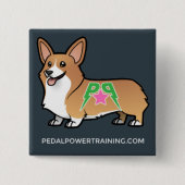 Winston-knop Vierkante Button 5,1 Cm (Voorkant)