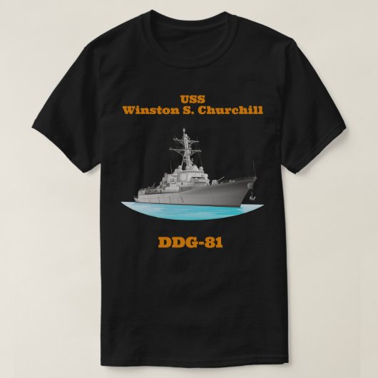 Winston S Churchill DDG81 torpedobootjager T-shirt (Design voorkant)