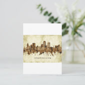 Winston-Salem North Carolina Cityscape Uitnodiging Briefkaart (Staand voorkant)