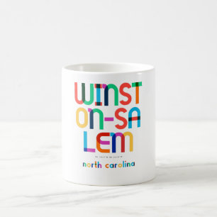 Winston–Salem North Carolina Mid Century, Pop Art, Koffiemok