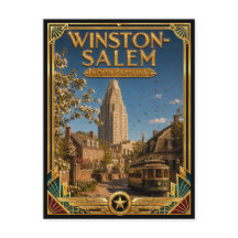 Winston-Salem North Carolina Vintage Art Deco