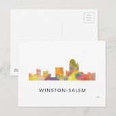WINSTON - SALEM, NTH CAROLINA SKYLINE - BRIEFKAART (Voorkant / Achterkant)
