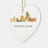 WINSTON - SALEM, NTH CAROLINA SKYLINE - KERAMISCH ORNAMENT (Links)
