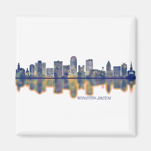 Winston-Salem Skyline Magneet (Voorkant)