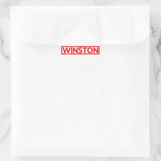 Winston Stempel Ronde Sticker (Tas)