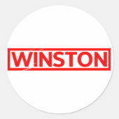 Winston Stempel Ronde Sticker (Voorkant)